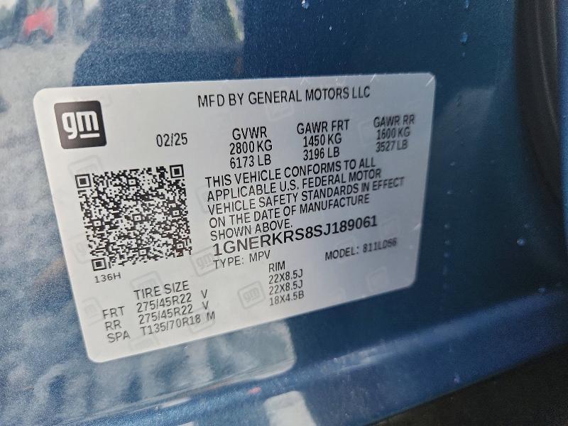 Photo 14 from auction – 2025 CHEVROLET TRAVERSE with VIN 1GNERKRS8SJ189061