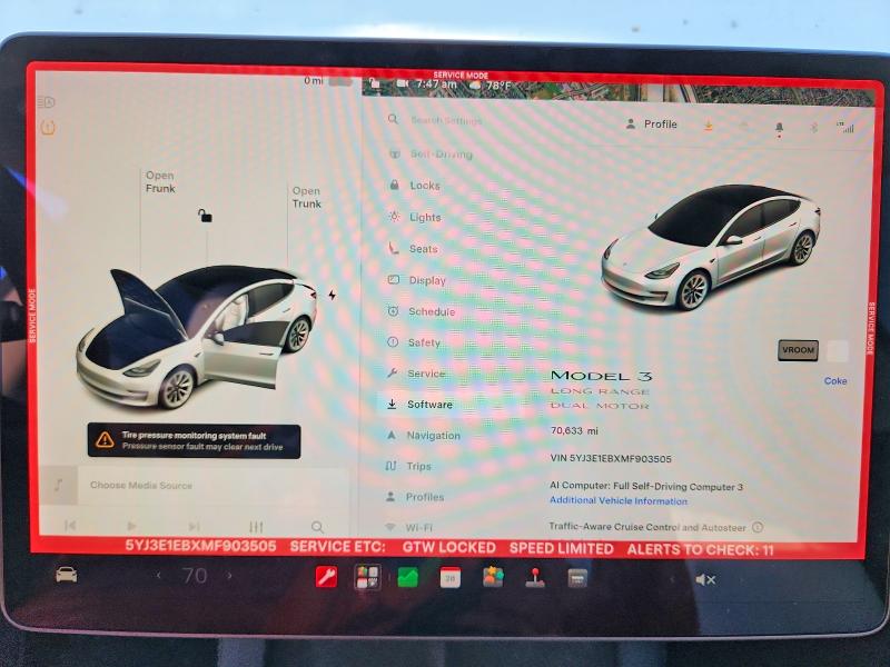 صورة رقم 9 من المزاد - 2021 TESLA MODEL 3 مع VIN 5YJ3E1EBXMF903505