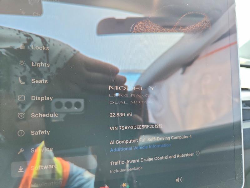 Photo 9 from auction – 2024 TESLA MODEL Y with VIN 7SAYGDEE5RF201212