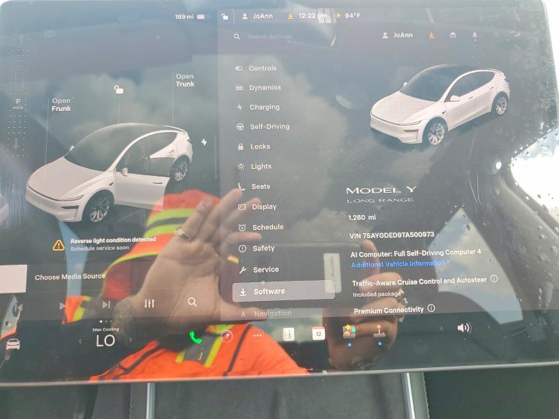 Photo 9 from auction – 2026 TESLA MODEL Y with VIN 7SAYGDED9TA500973