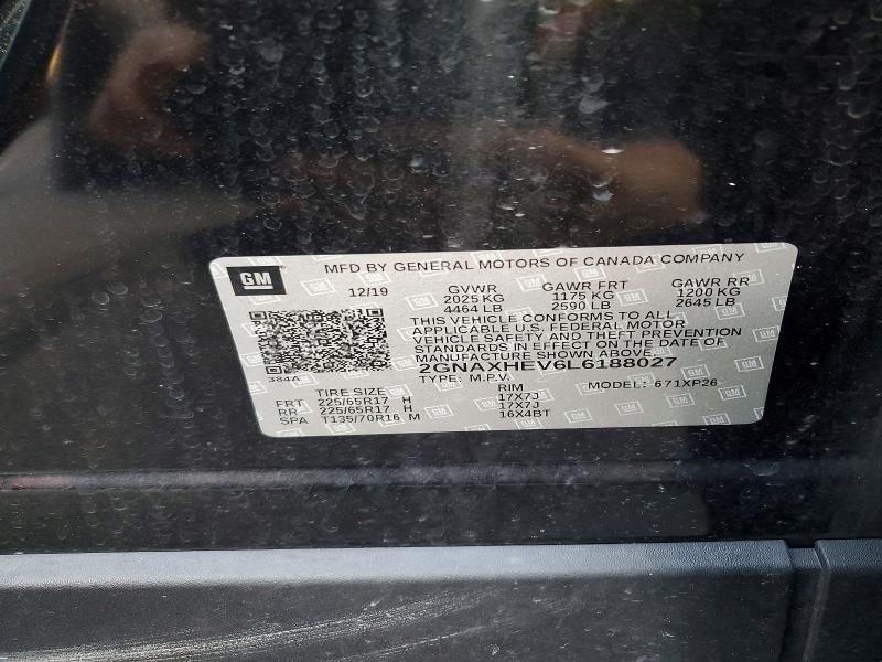 Photo 14 from auction – 2020 CHEVROLET EQUINOX with VIN 2GNAXHEV6L6188027