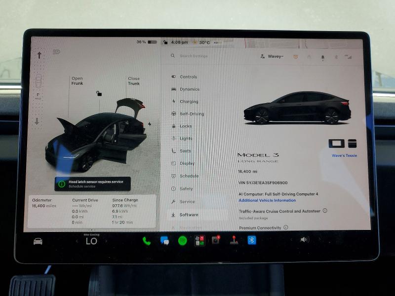 Photo 9 from auction – 2025 TESLA MODEL 3 with VIN 5YJ3E1EA3SF906900