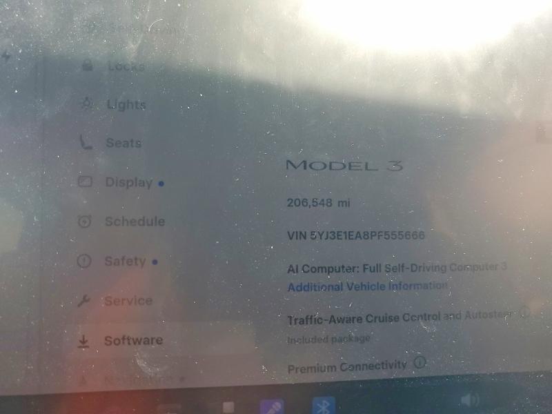Photo 9 from auction – 2023 TESLA MODEL 3 with VIN 5YJ3E1EA8PF555666
