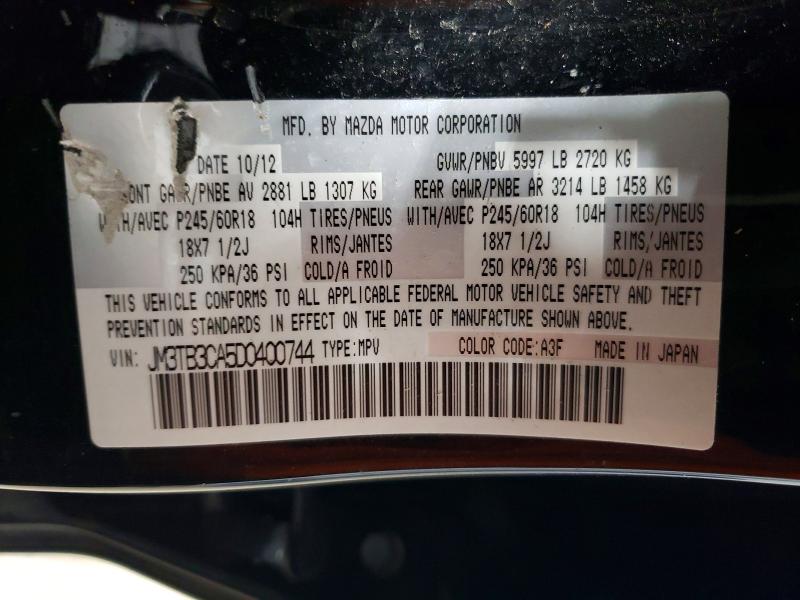 Photo 14 from auction – 2013 MAZDA CX-9 with VIN JM3TB3CA5D0400744