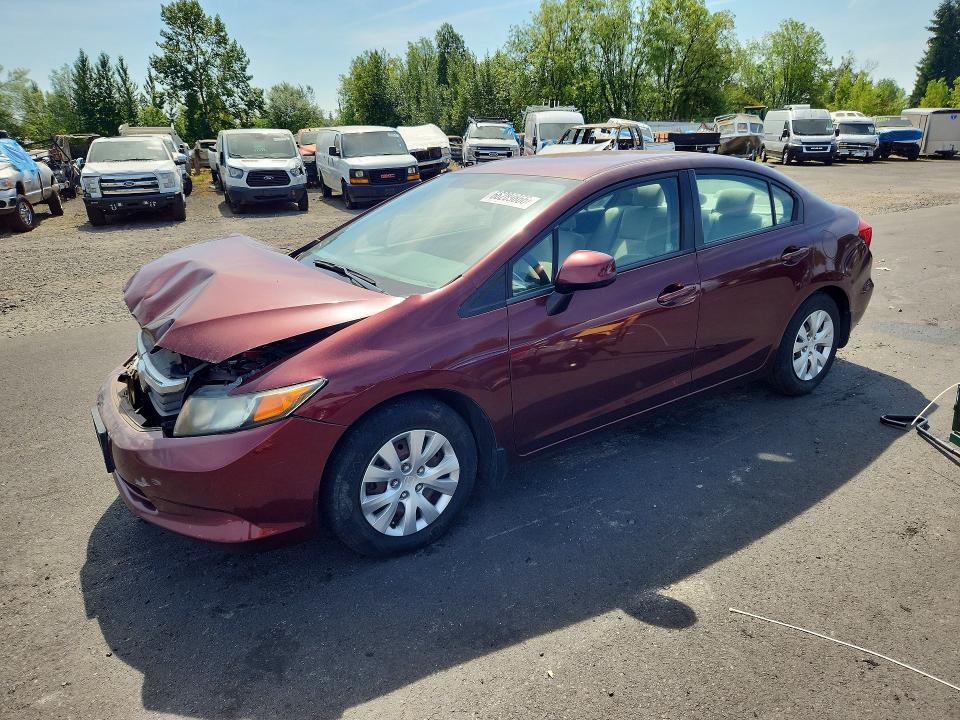 HONDA CIVIC 2012 with VIN 2HGFB2F54CH585380 - Photo from auction