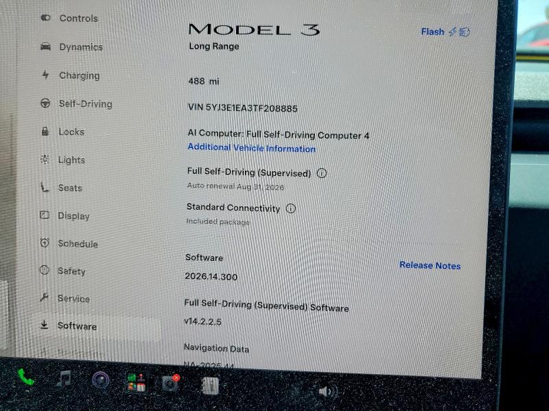 Photo 9 from auction – 2026 TESLA MODEL 3 with VIN 5YJ3E1EA3TF208885
