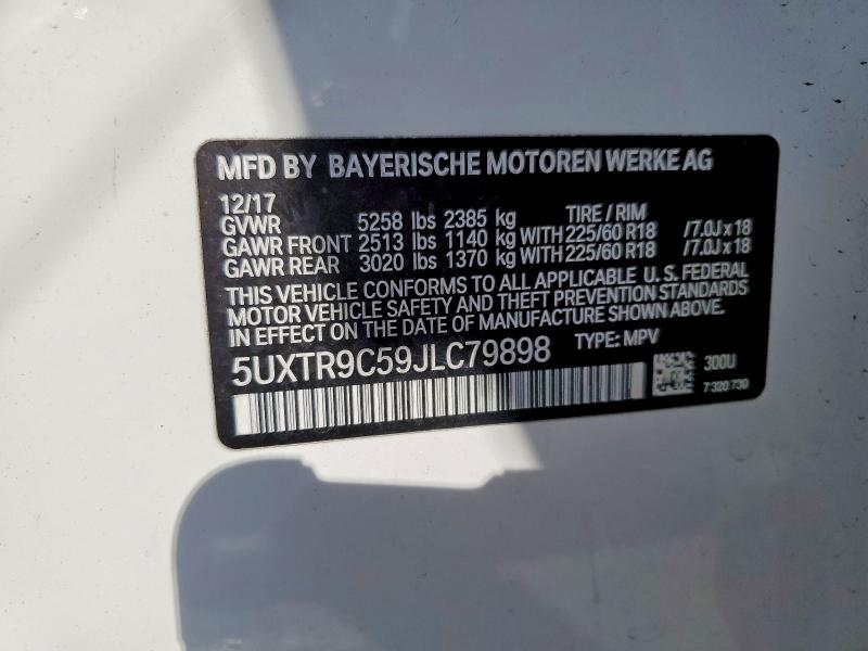 صورة رقم 14 من المزاد - 2018 BMW X3 مع VIN 5UXTR9C59JLC79898