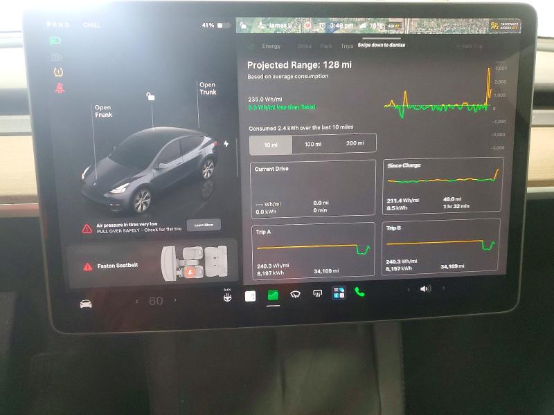 Photo 9 from auction – 2023 TESLA MODEL Y with VIN 7SAYGDEE6PF876645
