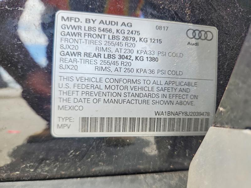Фото 14 с аукциона – 2018 AUDI Q5 с VIN WA1BNAFY8J2039478