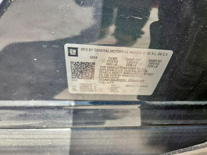 Photo 14 from auction – 2020 CHEVROLET BLAZER with VIN 3GNKBHRSXLS560067