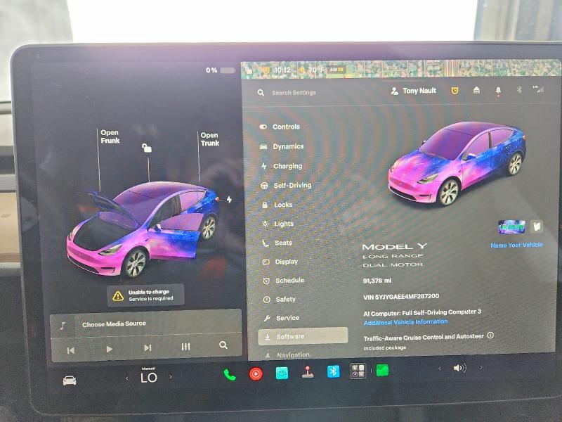 Photo 9 from auction – 2021 TESLA MODEL Y with VIN 5YJYGAEE4MF287200