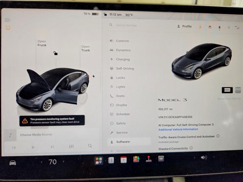 Photo 9 from auction – 2023 TESLA MODEL 3 with VIN 5YJ3E1EA6PF438359