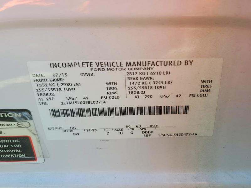 Photo 14 from auction – 2015 LINCOLN MKT with VIN 2L1MJ5LK0FBL02756