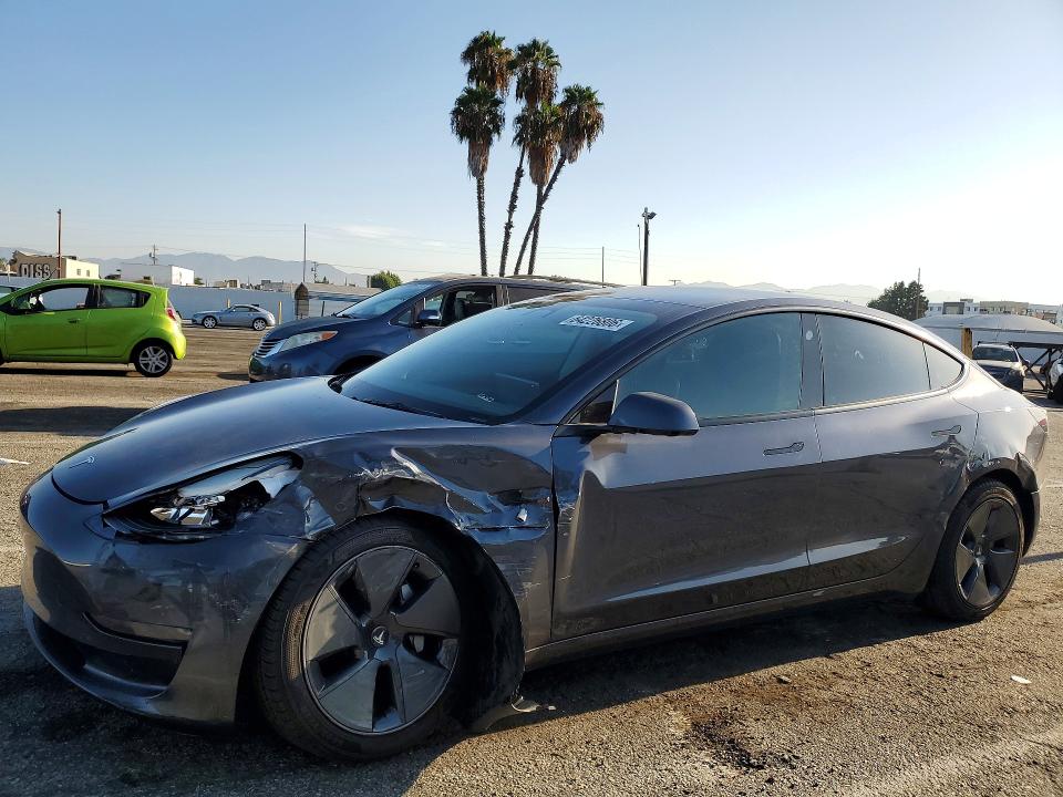 TESLA MODEL 3 2023 with VIN 5YJ3E1EB2PF628779 - Photo from auction