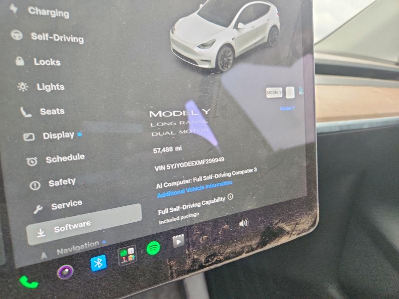 Photo 9 from auction – 2021 TESLA MODEL Y with VIN 5YJYGDEEXMF299949