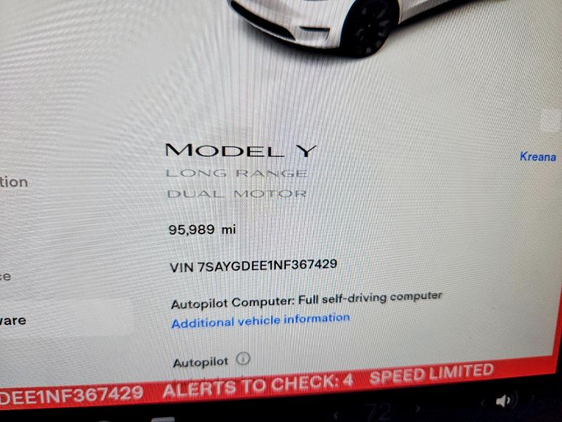Zdjęcie 9 z aukcji – 2022 TESLA MODEL Y z VIN 7SAYGDEE1NF367429