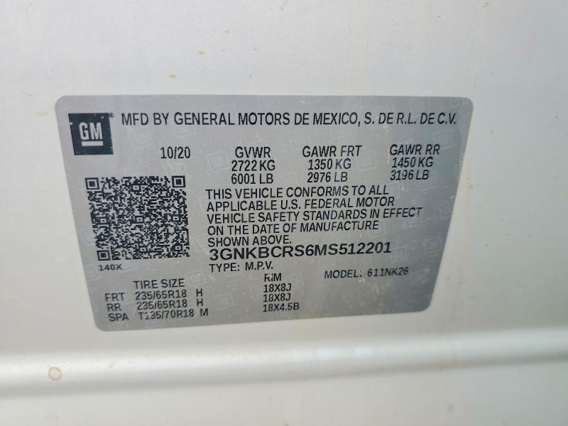 Photo 14 from auction – 2021 CHEVROLET BLAZER with VIN 3GNKBCRS6MS512201