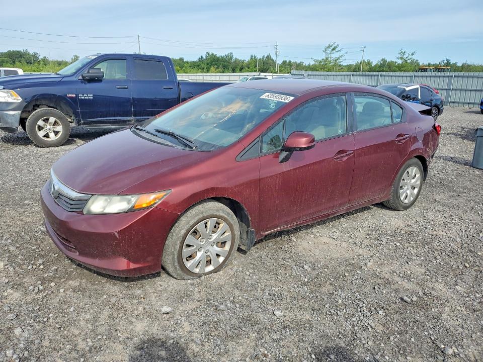 HONDA CIVIC 2012 with VIN 2HGFB2F42CH050829 - Photo from auction