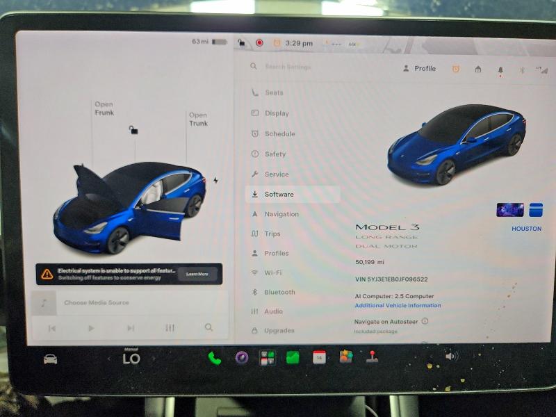 Foto 9 de la subasta – 2018 TESLA MODEL 3 con VIN 5YJ3E1EB0JF096522
