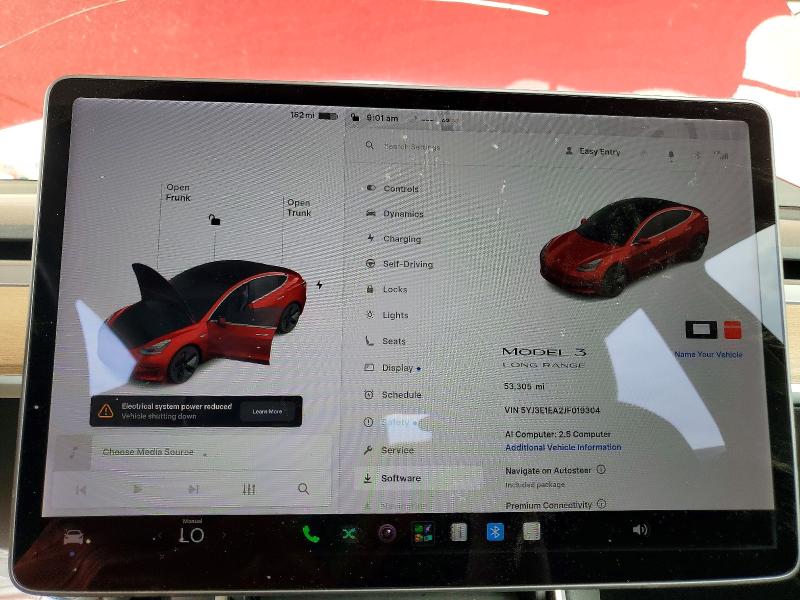 Photo 9 from auction – 2018 TESLA MODEL 3 with VIN 5YJ3E1EA2JF019304