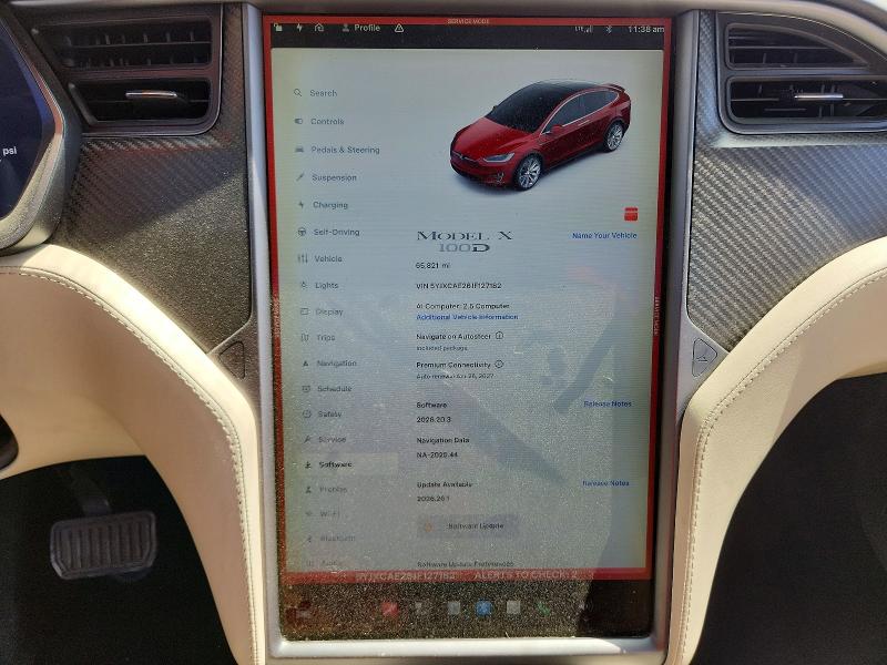 Photo 9 from auction – 2018 TESLA MODEL X with VIN 5YJXCAE26JF127182