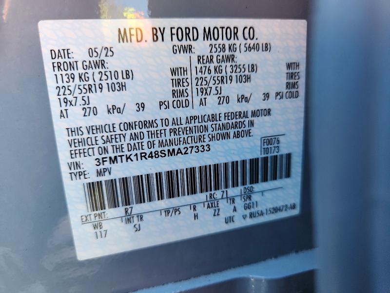 Photo 14 from auction – 2025 FORD MUSTANG MACH-E with VIN 3FMTK1R48SMA27333