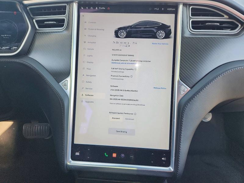 Photo 9 from auction – 2017 TESLA MODEL S with VIN 5YJSA1E2XHF199562