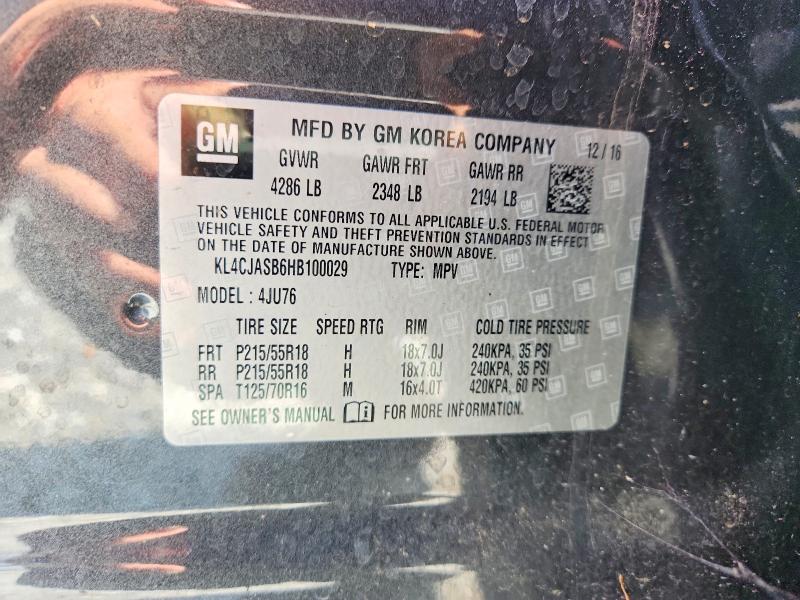 Photo 14 from auction – 2017 BUICK ENCORE with VIN KL4CJASB6HB100029