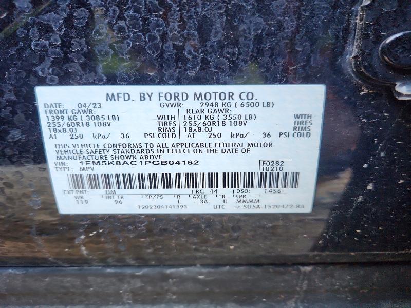 Photo 14 from auction – 2023 FORD EXPLORER with VIN 1FM5K8AC1PGB04162