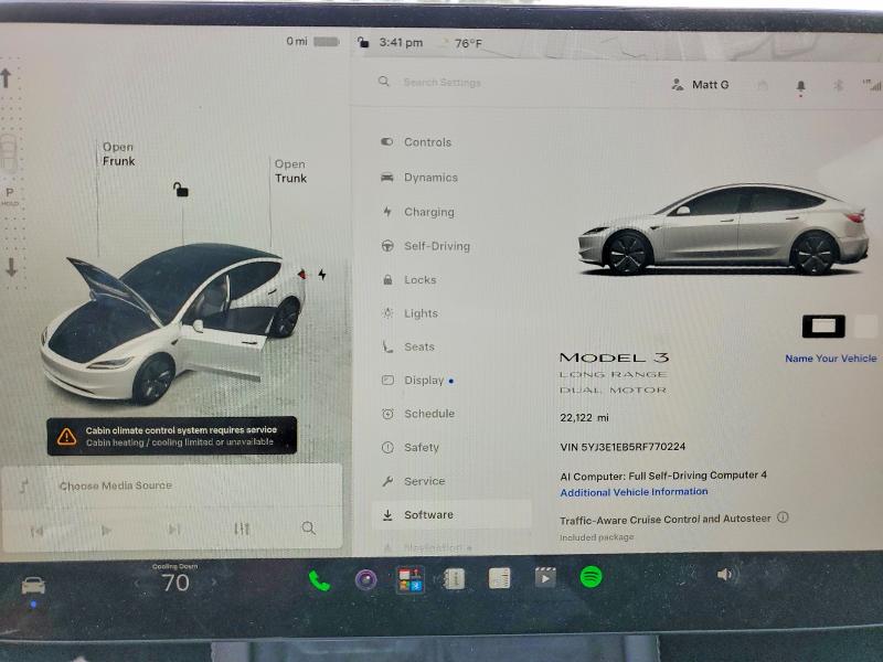 Снимка 9 от търг – 2024 TESLA MODEL 3 с VIN 5YJ3E1EB5RF770224