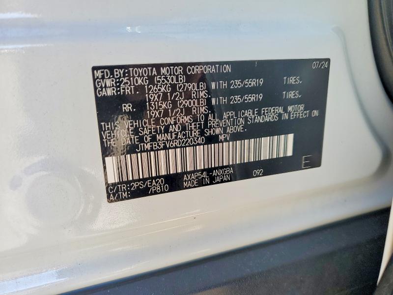 Photo 14 from auction – 2024 TOYOTA RAV4 PRIME with VIN JTMFB3FV6RD220340