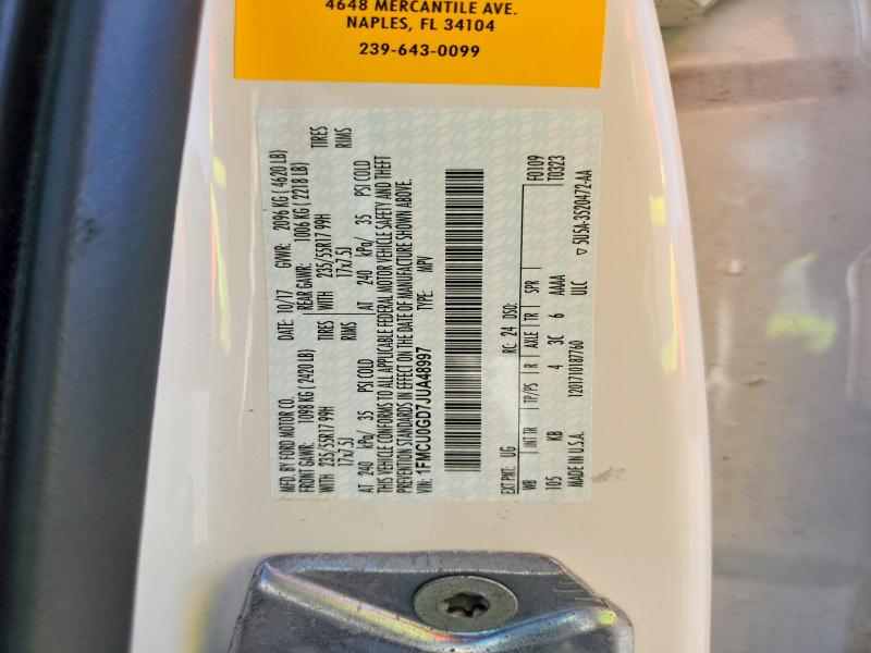Photo 14 from auction – 2018 FORD ESCAPE with VIN 1FMCU0GD7JUA48997