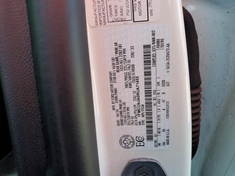 Photo 14 from auction – 2024 FORD ESCAPE with VIN 1FMCU9JA0RUA71455