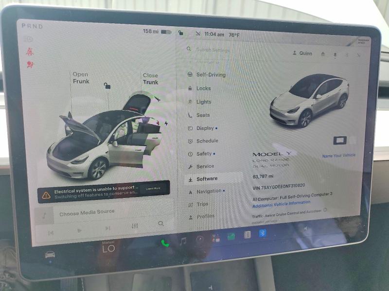 صورة رقم 9 من المزاد - 2022 TESLA MODEL Y مع VIN 7SAYGDEE0NF310820