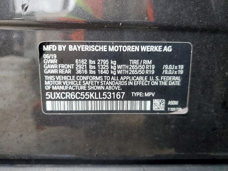 Photo 14 from auction – 2019 BMW X5 with VIN 5UXCR6C55KLL53167
