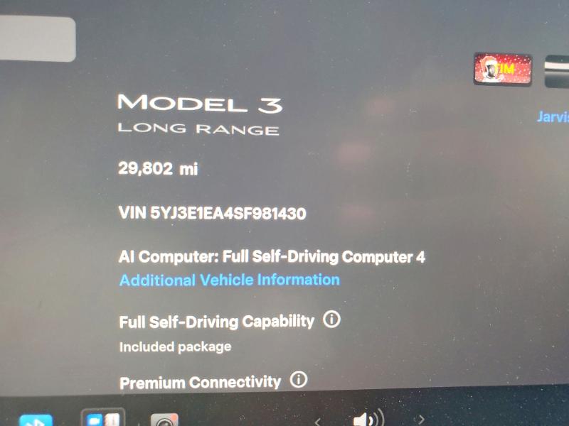 Foto 9 de la subasta – 2025 TESLA MODEL 3 con VIN 5YJ3E1EA4SF981430