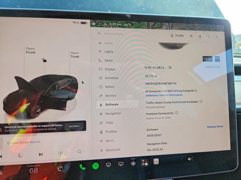 Photo 9 from auction – 2022 TESLA MODEL 3 with VIN 5YJ3E1EA9NF186734