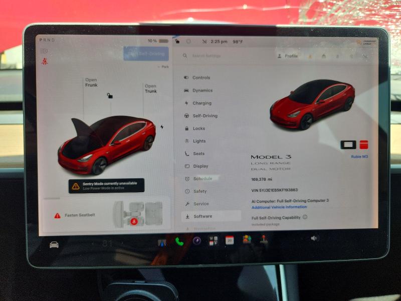 Photo 9 from auction – 2019 TESLA MODEL 3 with VIN 5YJ3E1EB5KF193863