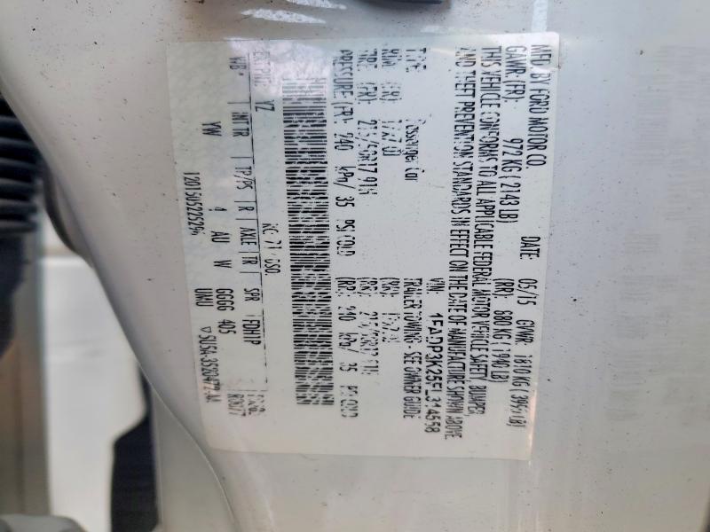 Photo 14 from auction – 2015 FORD FOCUS with VIN 1FADP3K25FL314558
