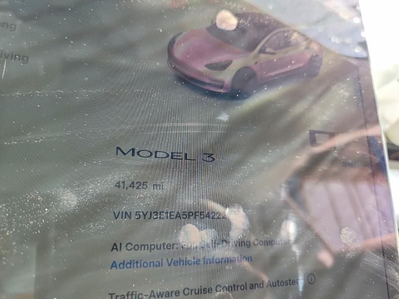 Photo 9 from auction – 2023 TESLA MODEL 3 with VIN 5YJ3E1EA5PF542227