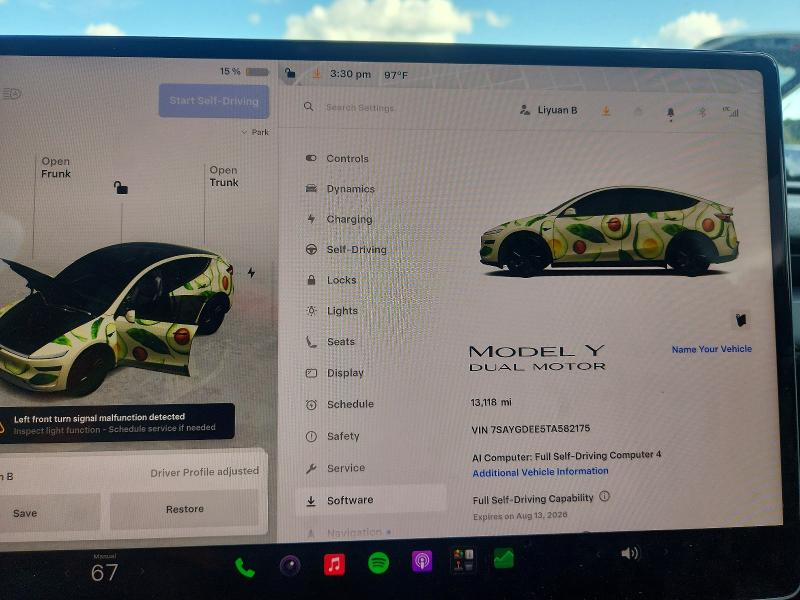 Foto 9 de la subasta – 2026 TESLA MODEL Y con VIN 7SAYGDEE5TA582175
