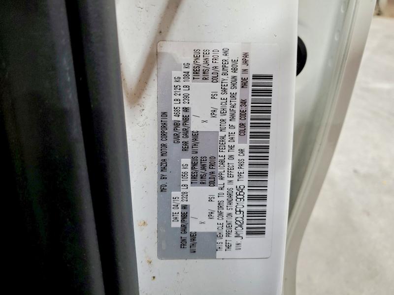 Снимка 14 от търг – 2015 MAZDA 5 с VIN JM1CW2CL9F0190645
