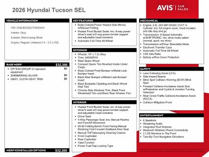 Photo 13 from auction – 2026 HYUNDAI TUCSON with VIN 5NMJBCDE2TH640463