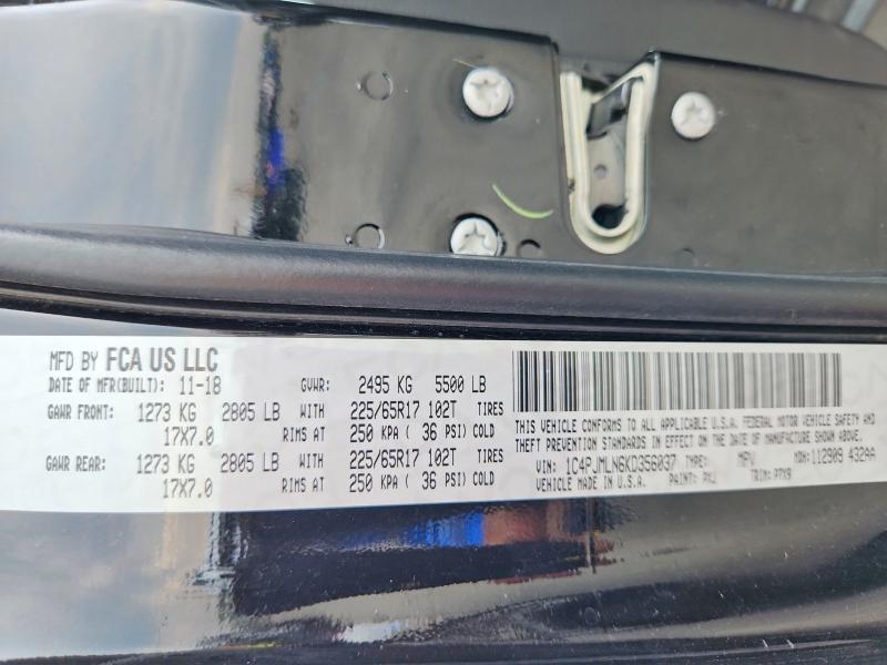 Zdjęcie 14 z aukcji – 2019 JEEP CHEROKEE z VIN 1C4PJMLN6KD356037