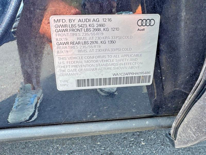 Photo 13 from auction – 2017 AUDI Q5 with VIN WA1C2AFP6HA095486