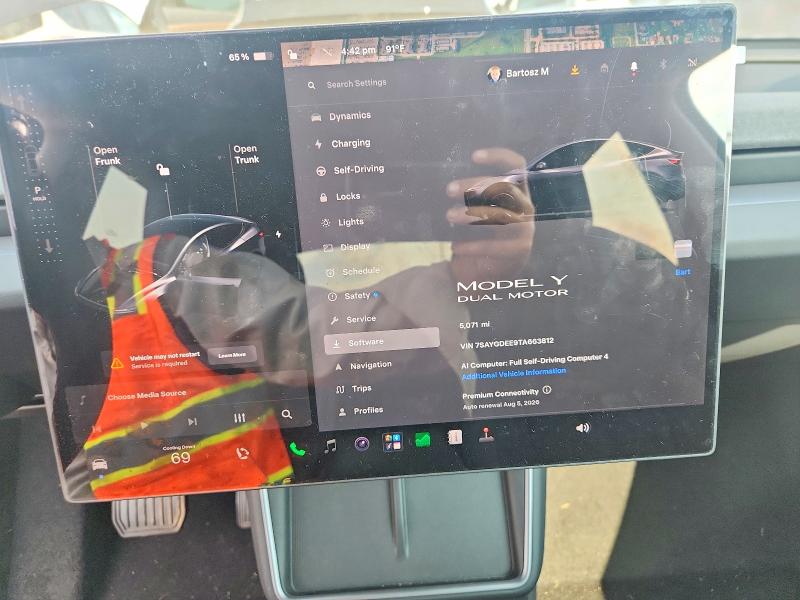 Photo 9 from auction – 2026 TESLA MODEL Y with VIN 7SAYGDEE9TA663812
