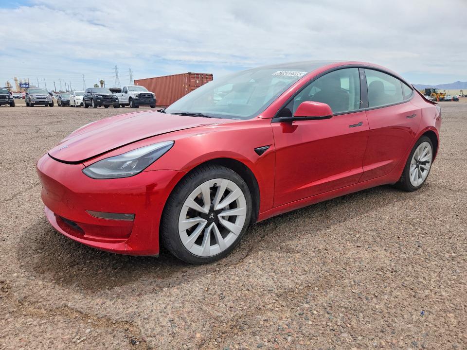 TESLA MODEL 3 2022 with VIN 5YJ3E1EA9NF304829 - Photo from auction