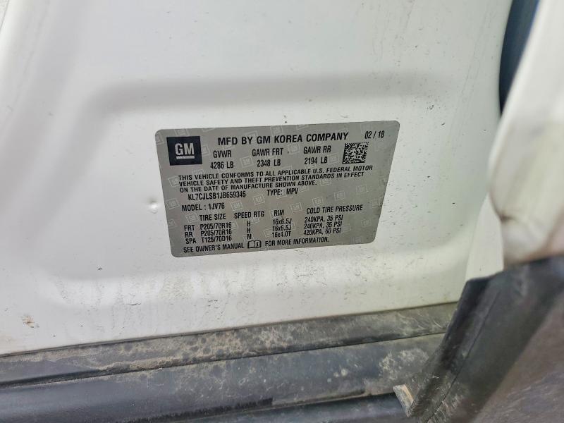 Photo 14 from auction – 2018 CHEVROLET TRAX with VIN KL7CJLSB1JB659346