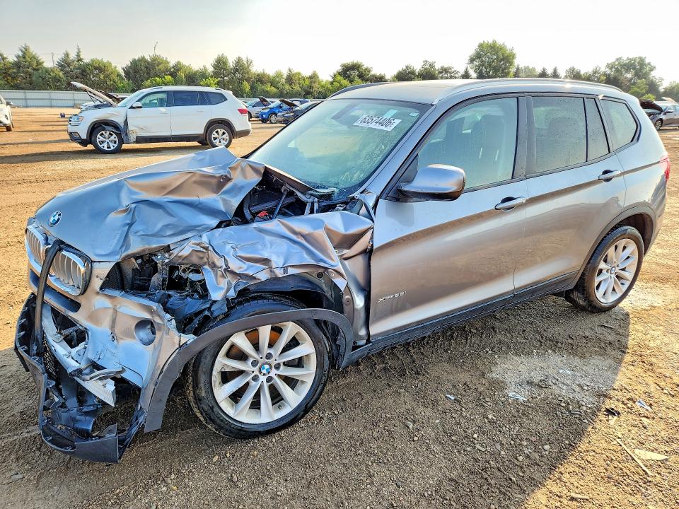 BMW X3 2013 with VIN 5UXWX9C51D0A21822 - Photo from auction