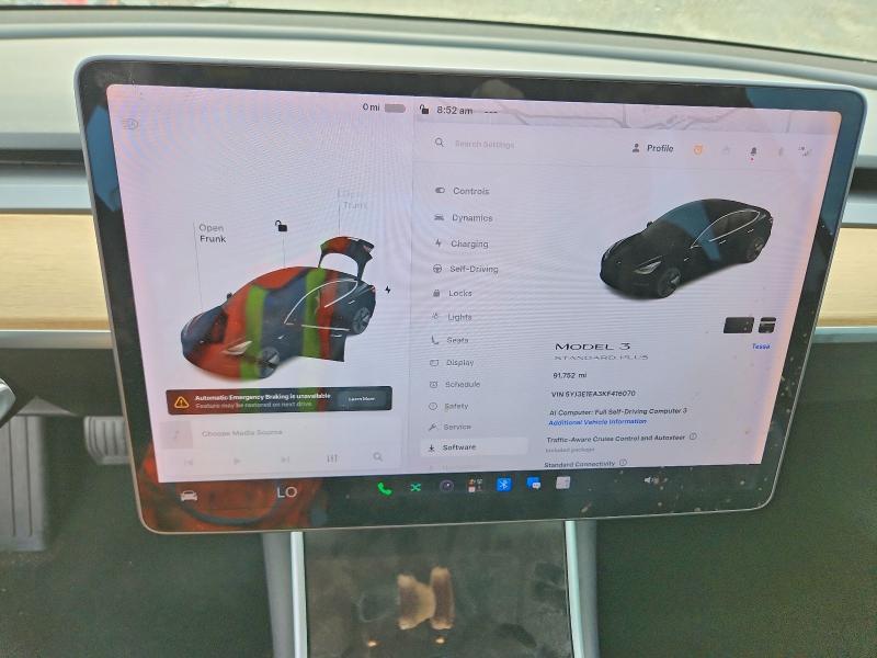 Photo 9 from auction – 2019 TESLA MODEL 3 with VIN 5YJ3E1EA3KF416070